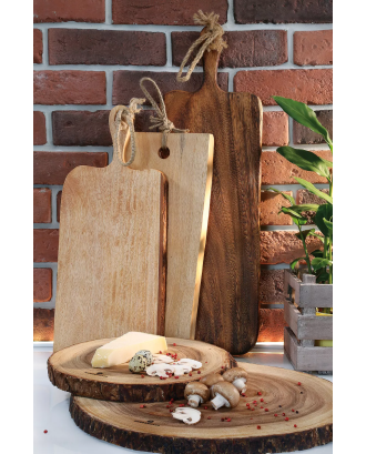 Tocator cu maner, lemn de mango, 46 x 19 cm - ZASSENHAUS